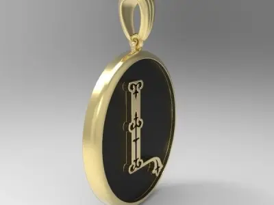 Decorative Letter L 3D print model