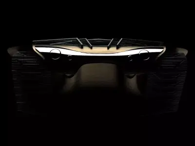 Snow-puller futuristic car 3D model