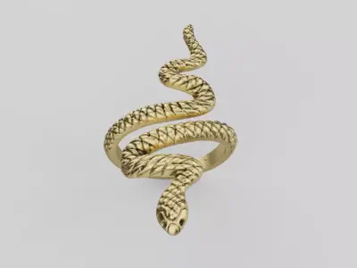 Snake Ring 3D print model