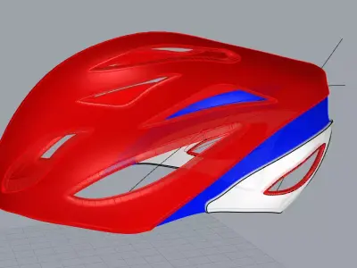 Bicycle Helmet Low-poly 3D model