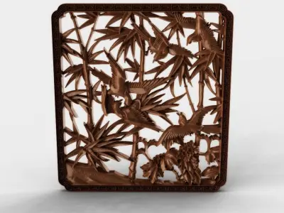 Reedbirds Wall Decoration 3D print model