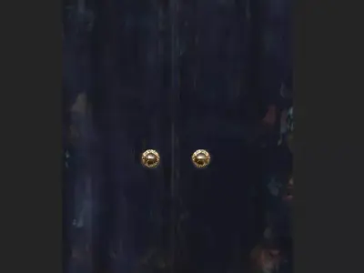 Classic Deco Door Low-poly 3D model