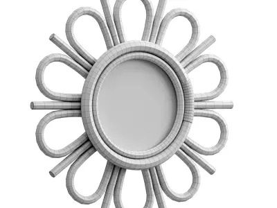 Nogu Rattan Mirror 45 and 35 cm 3D model