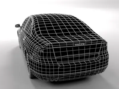 VOLVO S80 LOWPOLY Low-poly 3D model