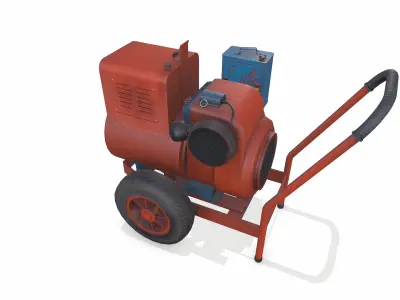 Old Vintage Electric Generator Low-Poly PBR Low-poly 3D model