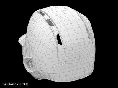 Baseball Helmet Blue Two Sided Generic Low-poly 3D model