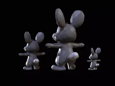 Rabbit mobile ready Low-poly 3D model