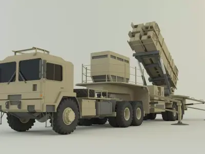 truck military air defense 3D model