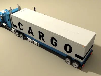 TRUCK cargo Low-poly 3D model