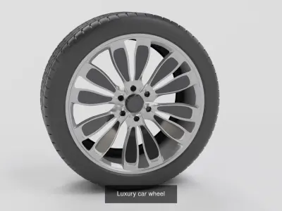 Modern sport car lowpoly 3d rims Low-poly 3D model 3D Model Pack