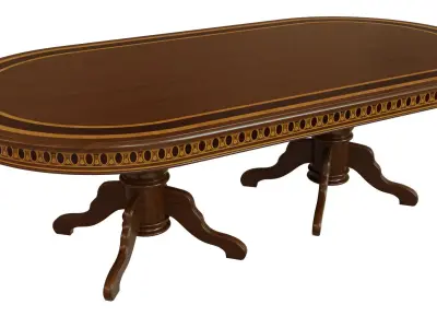 Wooden table with veneers 2500 3D model