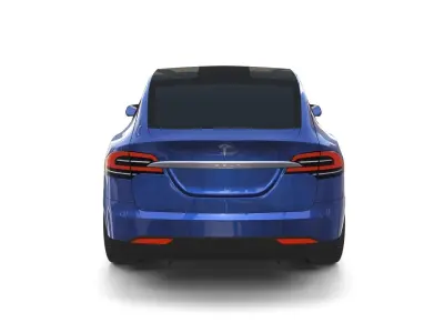 Tesla Model X Blue 3D model