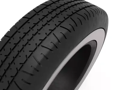 Whitewall Tire 1-24 - 1-25 Scale 3D print model