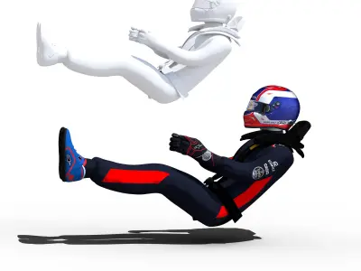 Pierre Gasly 2018 Low-poly 3D model