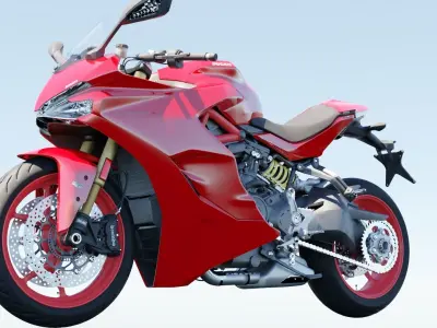 Motorcycle Low-poly 3D model by XPLO-Animation from CGTrader (Low-poly)
