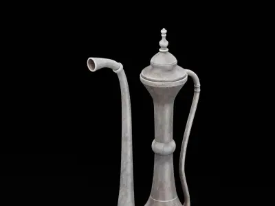 Metallic Ancient Pottery Low-poly 3D model