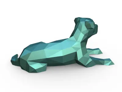 staffy staffordshire bull terrier 3D print model