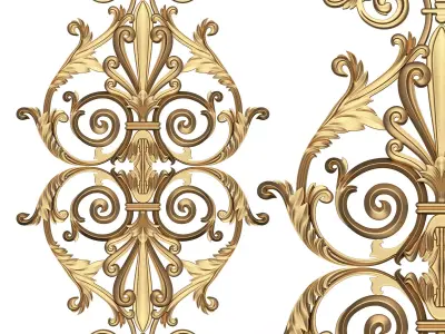 Carved Decoration Panel for CNC 02 Low-poly 3D model