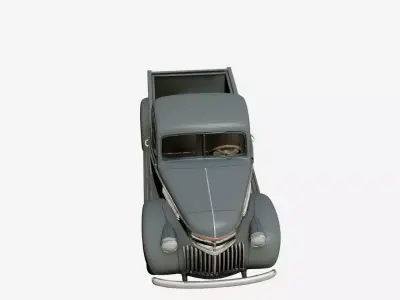 1940s Vintage Pickup Truck Model Early Classic Utility Vehicle 3D model