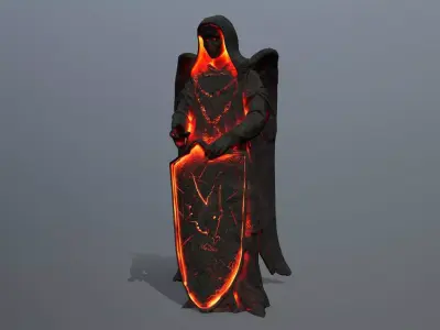 statue  Low-poly 3D model