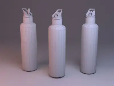 Sport Water Bottle Low-poly 3D model