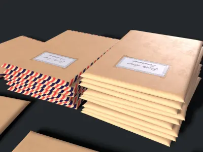 Envelope  Low-poly 3D model
