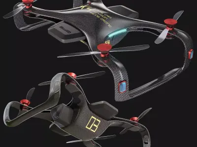 Dual Cam Racing Drone 3D model