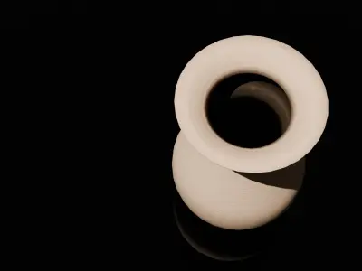 Clay vase Low-poly 3D model