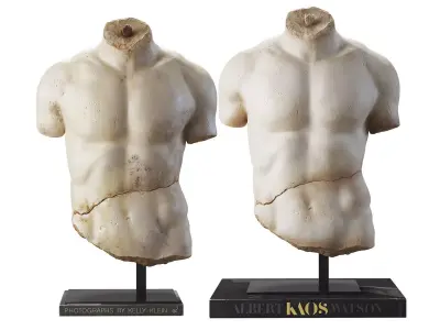 Discophoros Bust and Books Set 1 3D model