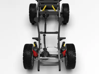 Suspension Toyota Land Cruiser J71 3D model