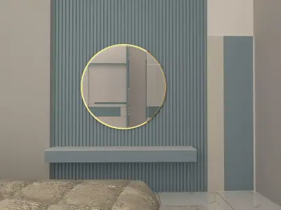 Modern Bedroom Design Low-poly 3D model