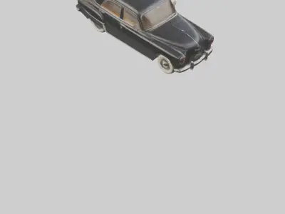 Classic Sedan with Vintage Wheels model 3D model