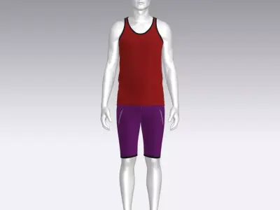 Sport Suit Low-poly 3D model 4