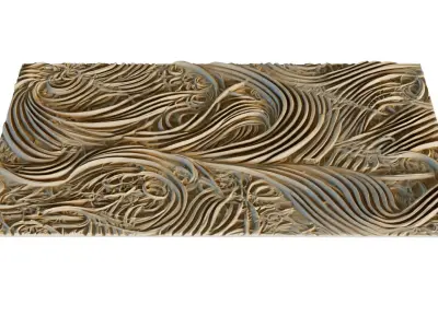 mural decor set wall panel 23 3D model