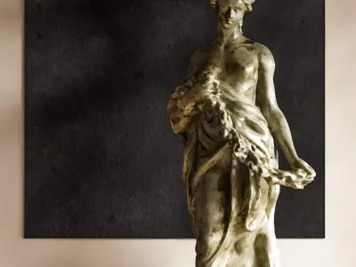 Modern sculpture decoration statue plaster 3D model