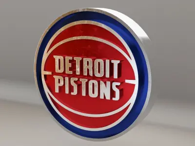 NBA Detroit Pistons Logo 3D model