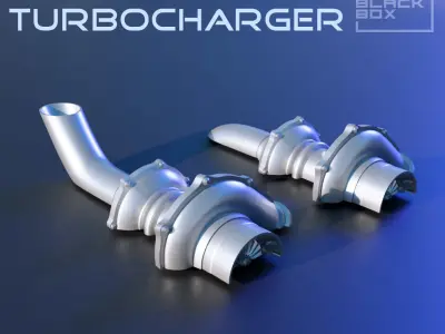 HALF Turbocharger set 6 types 3D print model