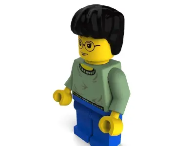 HarryPotter lego figure with glasses 3D model