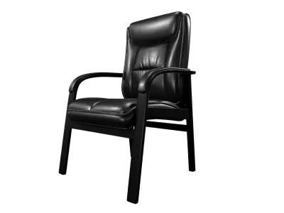 Leather Office chair PBR 3D model Low-poly 3D model