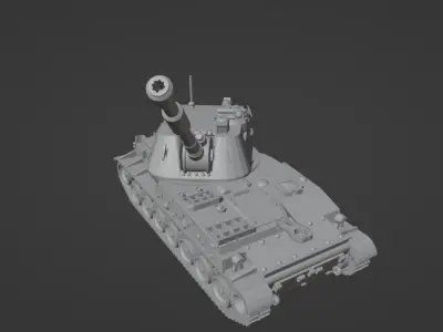Self-propelled gun 2S3 Acacia 3D print model