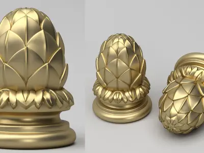 Carved Finial 3D model