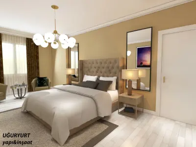 MODERN BEDROOM 3D model 15