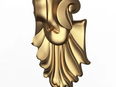 Corbel Carved 012 Low-poly 3D model