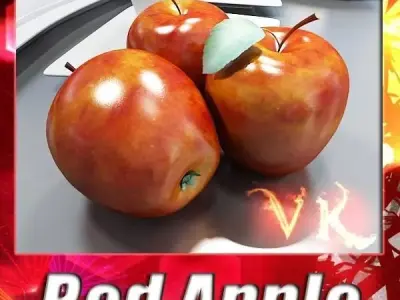 Red Apple High Detail 3D model