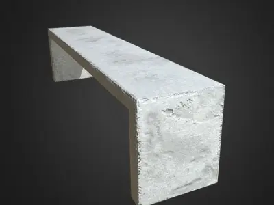 Old Concrete Bench  -sample Free low-poly 3D model