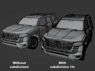Toyota Land Cruiser 300 2022 READY FOR SUBDIV 3D model