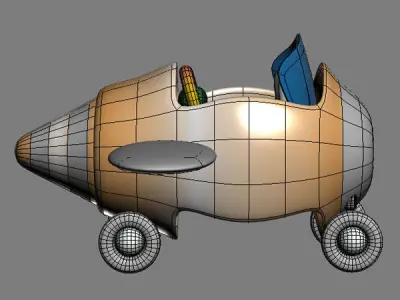 Baby Walker Cartoon 01 Low-poly 3D model