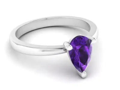 AV 404 Ladies Solitaire Bridal Engagement Ring 3D print model