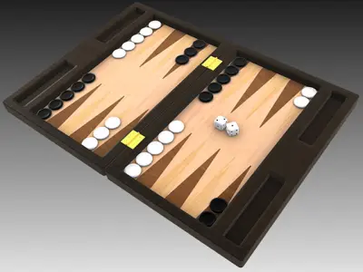 Backgammon board 3D model