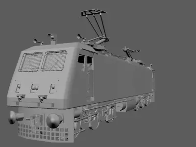 INDIAN TRAIN LOCOMOTIVE DIESEL ENGINE WAP 4 3D MODEL  3D model